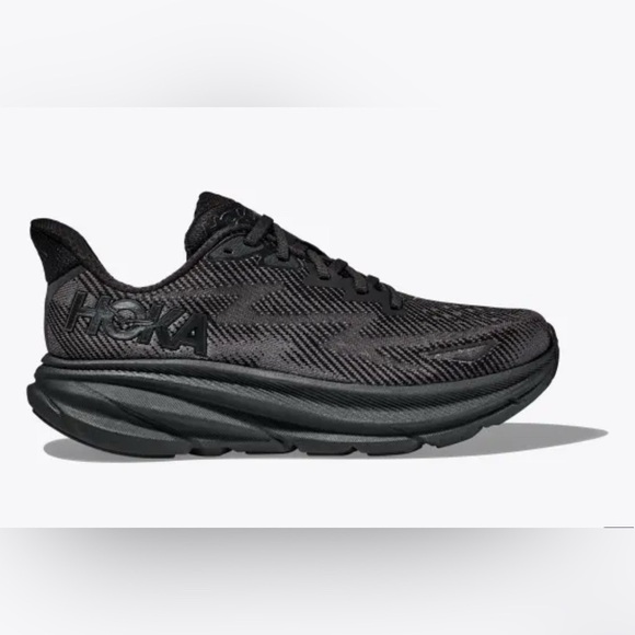 Hoka One One Shoes - Hoka Clifton 9 Women's Running Shoes Black Size 8B Lightweight